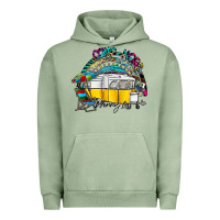 Pigment Oil Green camp more worry less Urban Hoodie - SublimationCraftShop