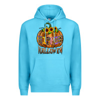 Ocean Blue hippie halloween Premium Hoodie - CowhideDigitalArt