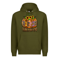 Army Green hippie halloween Premium Hoodie - CowhideDigitalArt