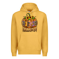 Mustard hippie halloween Premium Hoodie - CowhideDigitalArt