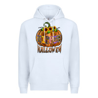 White hippie halloween Premium Hoodie - CowhideDigitalArt