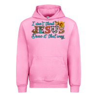 Fuchsia Pink i don't think jesus done it that way Urban Hoodie - HRA Design Shop