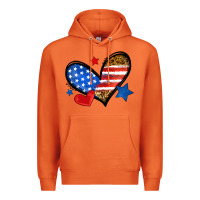 Carrot American flag heart leopard Premium Hoodie - Neo Western