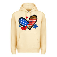 Pina Colada American flag heart leopard Premium Hoodie - Neo Western
