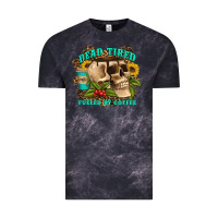 Cloud Black dead tired fueled by coffee Vintage Tee - Artiststas