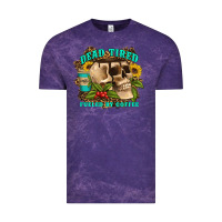 Cloud Purple dead tired fueled by coffee Vintage Tee - Artiststas