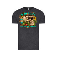 Vintage Black dead tired fueled by coffee Vintage Tee - Artiststas