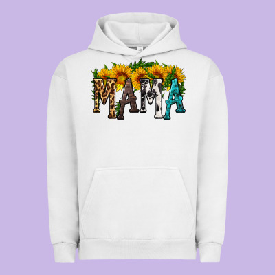 Mama With Sunflower Urban Hoodie Designed By Hra Design Shop