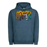 Pigment Midnight Navy mama with sunflower Urban Hoodie - HRA Design Shop