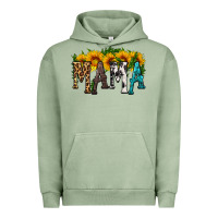Pigment Oil Green mama with sunflower Urban Hoodie - HRA Design Shop