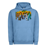 Pigment Pebble Blue mama with sunflower Urban Hoodie - HRA Design Shop