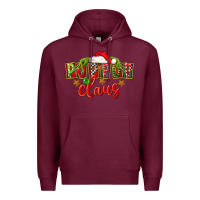 Burgundy christmas pop pop claus Premium Hoodie - FaDigitalArtStudio