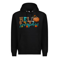 Black hello pumpkin Premium Hoodie - HRA Design Shop