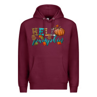 Burgundy hello pumpkin Premium Hoodie - HRA Design Shop