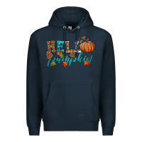 Navy hello pumpkin Premium Hoodie - HRA Design Shop