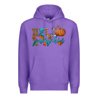 Purple hello pumpkin Premium Hoodie - HRA Design Shop