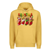 Antique Gold christmas grandma Premium Hoodie - FaDigitalArtStudio