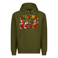 Army Green christmas grandma Premium Hoodie - FaDigitalArtStudio
