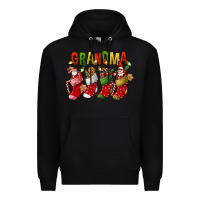 Black christmas grandma Premium Hoodie - FaDigitalArtStudio
