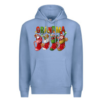 Colony Blue christmas grandma Premium Hoodie - FaDigitalArtStudio