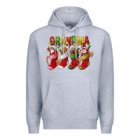 Heather Grey christmas grandma Premium Hoodie - FaDigitalArtStudio