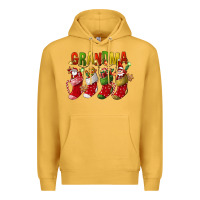 Mustard christmas grandma Premium Hoodie - FaDigitalArtStudio