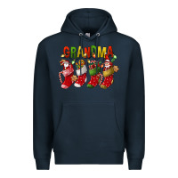 Navy christmas grandma Premium Hoodie - FaDigitalArtStudio