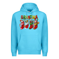 Ocean Blue christmas grandma Premium Hoodie - FaDigitalArtStudio