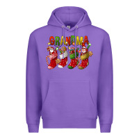 Purple christmas grandma Premium Hoodie - FaDigitalArtStudio