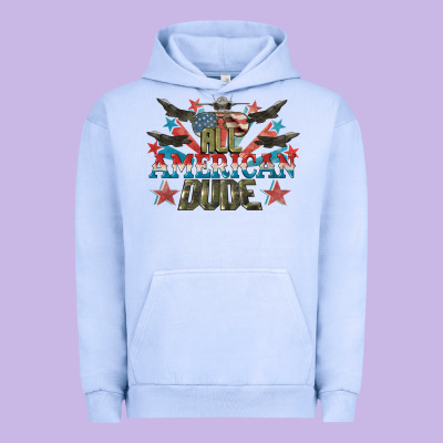 All American Dude 4th Of July Urban Hoodie Designed By Cowgirlartshop