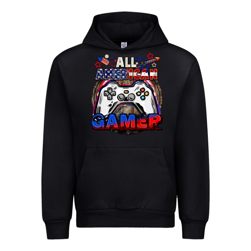 All American Gamer 4th Of July Urban Hoodie by CowGirlArtShop | Teevron