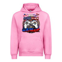 Fuchsia Pink All American gamer 4th of july Urban Hoodie - CowGirlArtShop