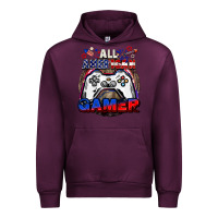 Mauve Wine All American gamer 4th of july Urban Hoodie - CowGirlArtShop