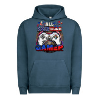 Pigment Midnight Navy All American gamer 4th of july Urban Hoodie - CowGirlArtShop