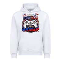 White All American gamer 4th of july Urban Hoodie - CowGirlArtShop