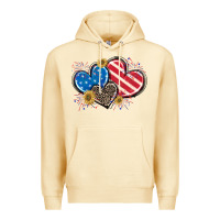 Pina Colada American Flag heart Premium Hoodie - CowGirlArtShop