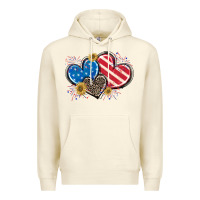 Sandshell American Flag heart Premium Hoodie - CowGirlArtShop