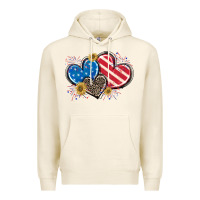 Tofu American Flag heart Premium Hoodie - CowGirlArtShop