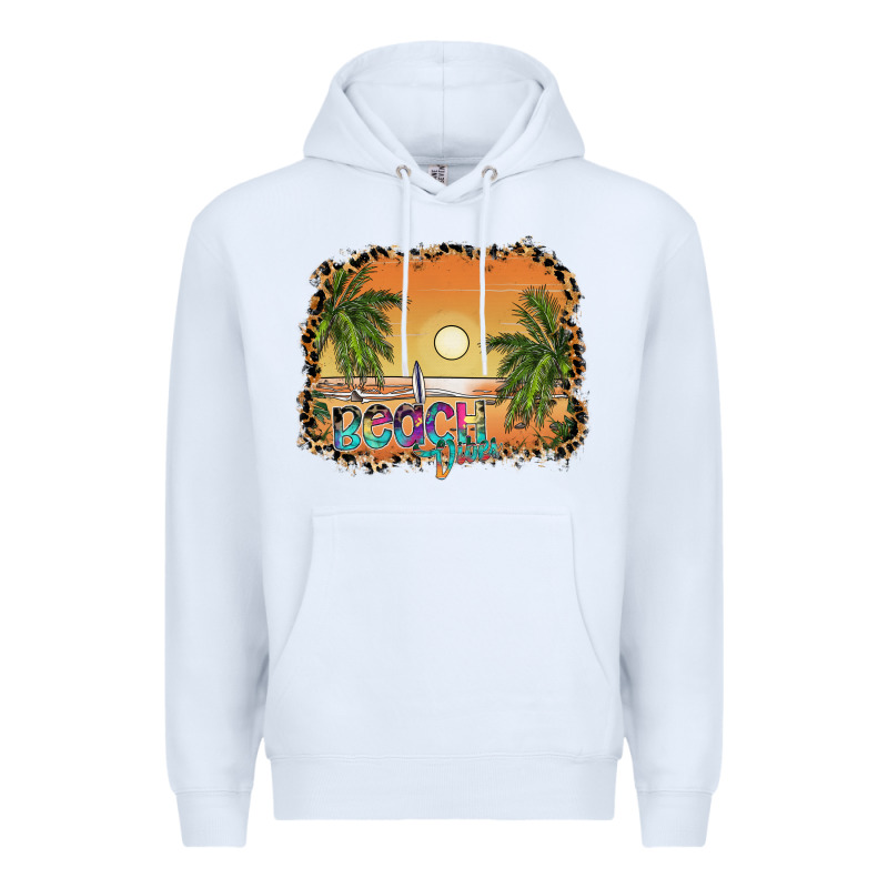 Beach Vibes Premium Hoodie by SublimationCraftShop | Teevron
