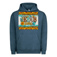 Pigment Midnight Navy jesus saves tumbler Urban Hoodie - HRA Design Shop