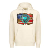 Tofu American flag leopard turquoise gemstone Premium Hoodie - Neo Western