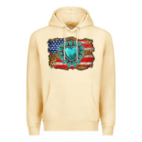 Pina Colada American flag leopard turquoise gemstone Premium Hoodie - Neo Western
