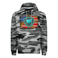 Slate Camo American flag leopard turquoise gemstone Premium Hoodie - Neo Western
