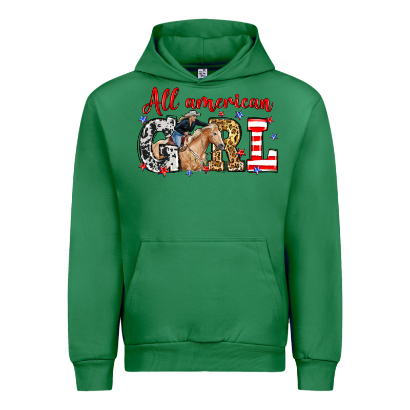 All American Girl With Cowgirl Urban Hoodie by Neo Western | Teevron