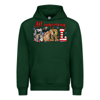 Forest Green All American girl with cowgirl Urban Hoodie - Neo Western