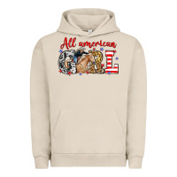 Pigment French Oak All American girl with cowgirl Urban Hoodie - Neo Western