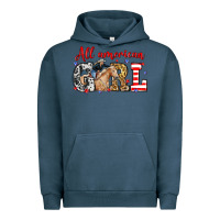 Pigment Midnight Navy All American girl with cowgirl Urban Hoodie - Neo Western
