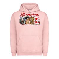 Pigment Salmon All American girl with cowgirl Urban Hoodie - Neo Western