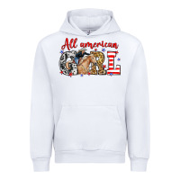 White All American girl with cowgirl Urban Hoodie - Neo Western