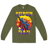 Army Green super dad Long Sleeve Tee - BarkalooDesign